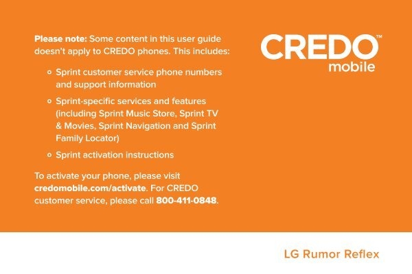 Lg Rumor Reflex Credo Mobile