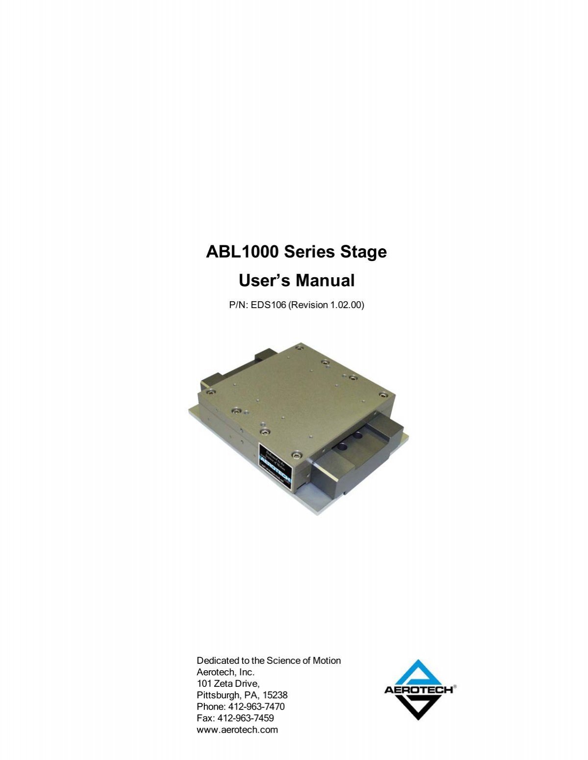TLG-4000 Hardware Manual - Motion Control Clearance Items