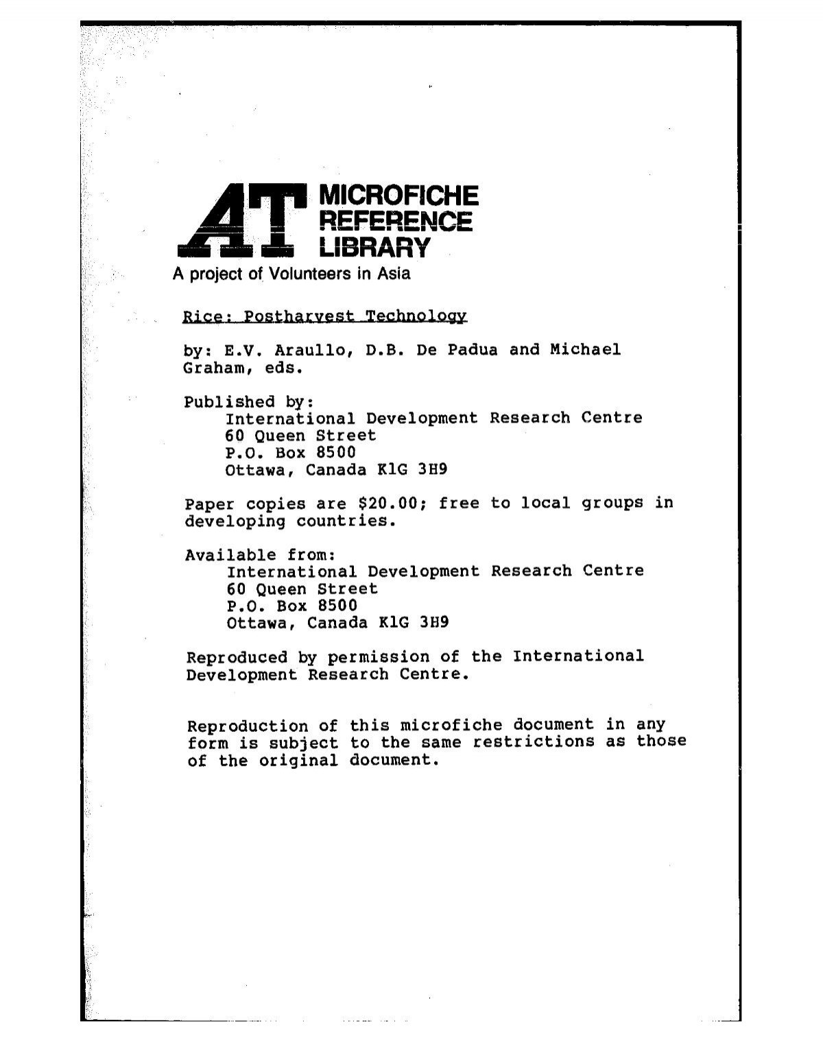 MICROFICHE REFERENCE LIBRARY - Pole Shift Survival Information