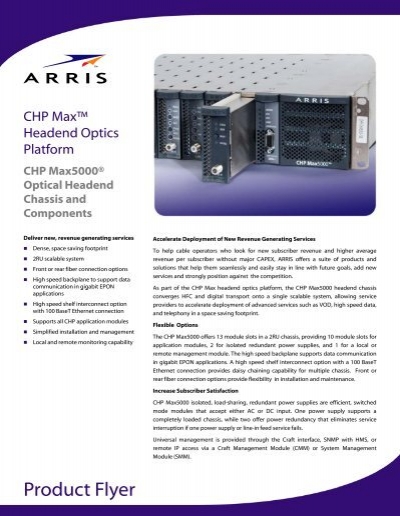 arris chp max5000 software download