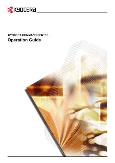 Download Kyocera Command Center Operation Guide