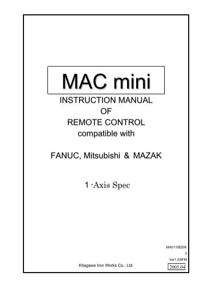 MAC mini i series - Kitagawa Europe