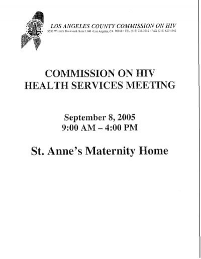 St. Anne's Maternity Home - L.A. County Commission on HIV