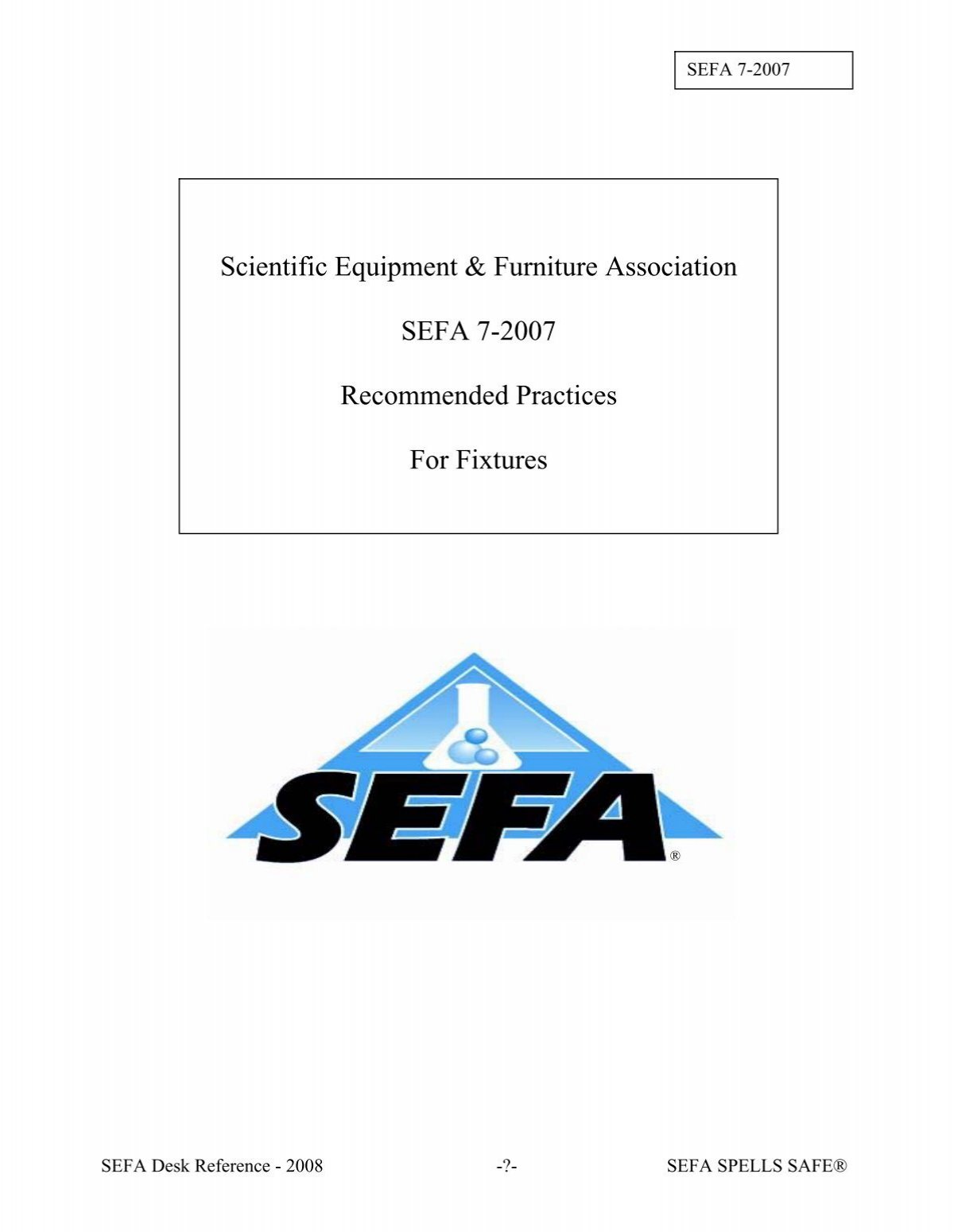 Scientific Equipment Furniture Association Sefa 7 2007