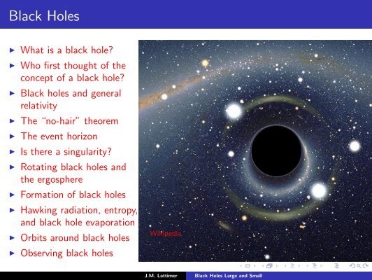 Black Holes Large and Small