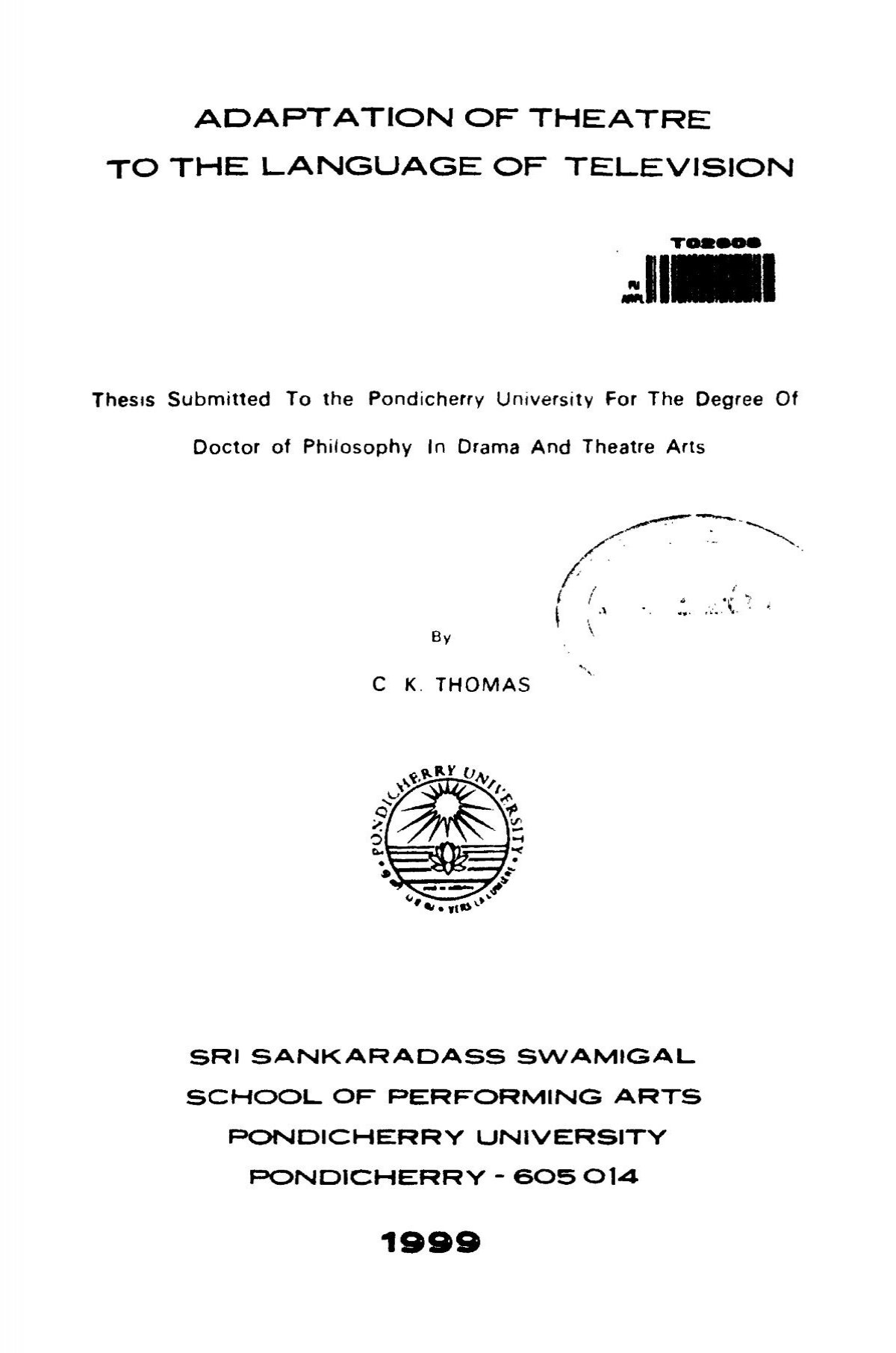 T0 2606.pdf - Pondicherry University DSpace Portal