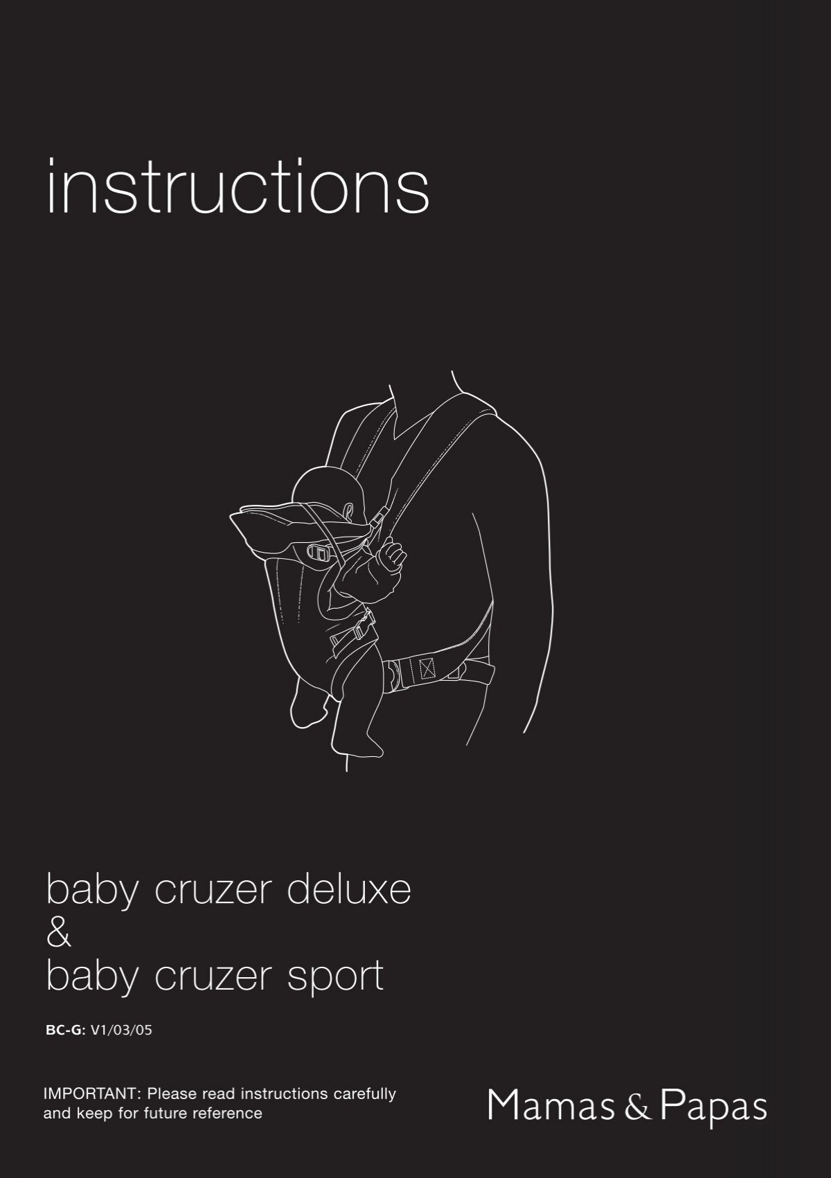 mamas and papas baby carrier instructions