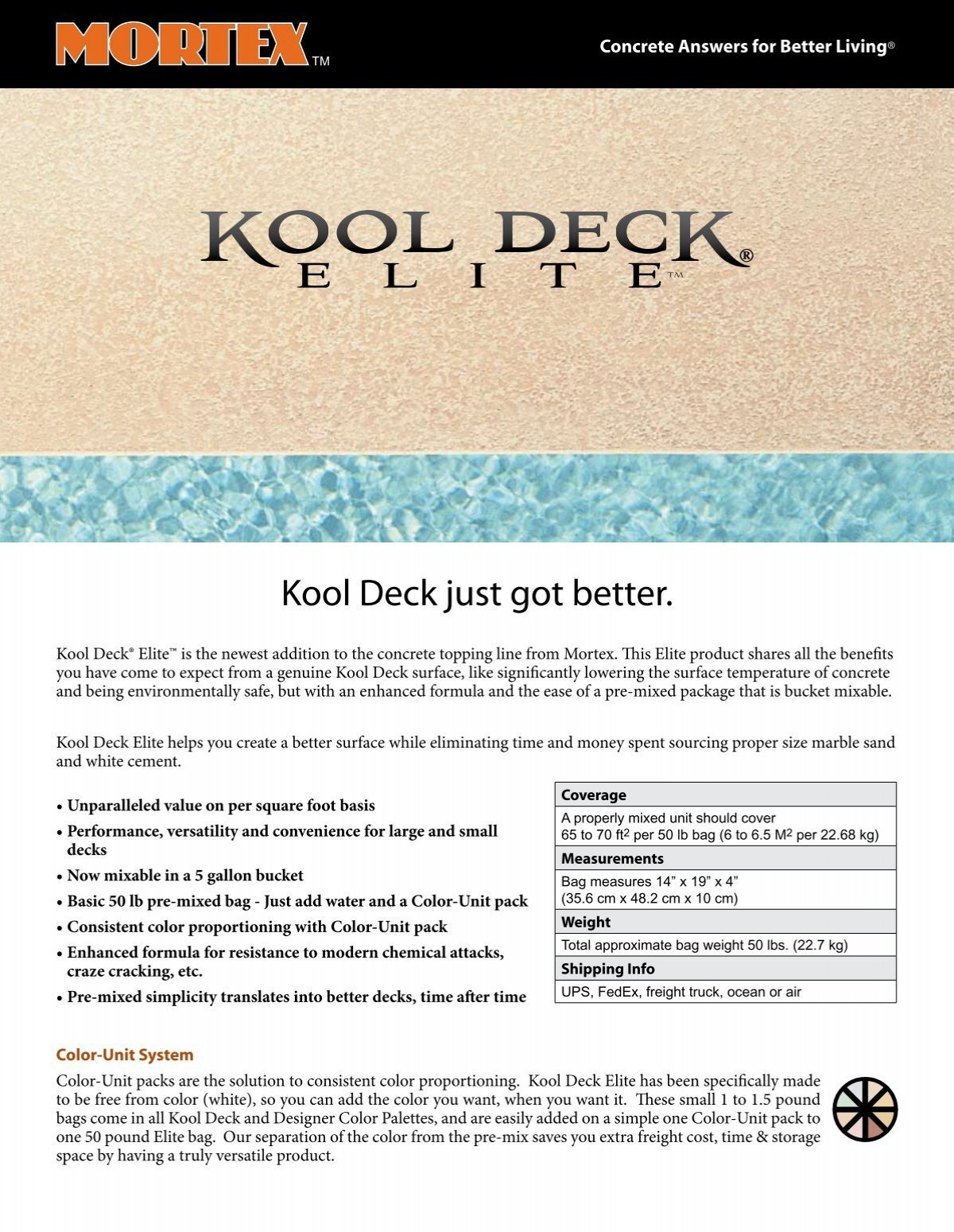 kool deck elite colors