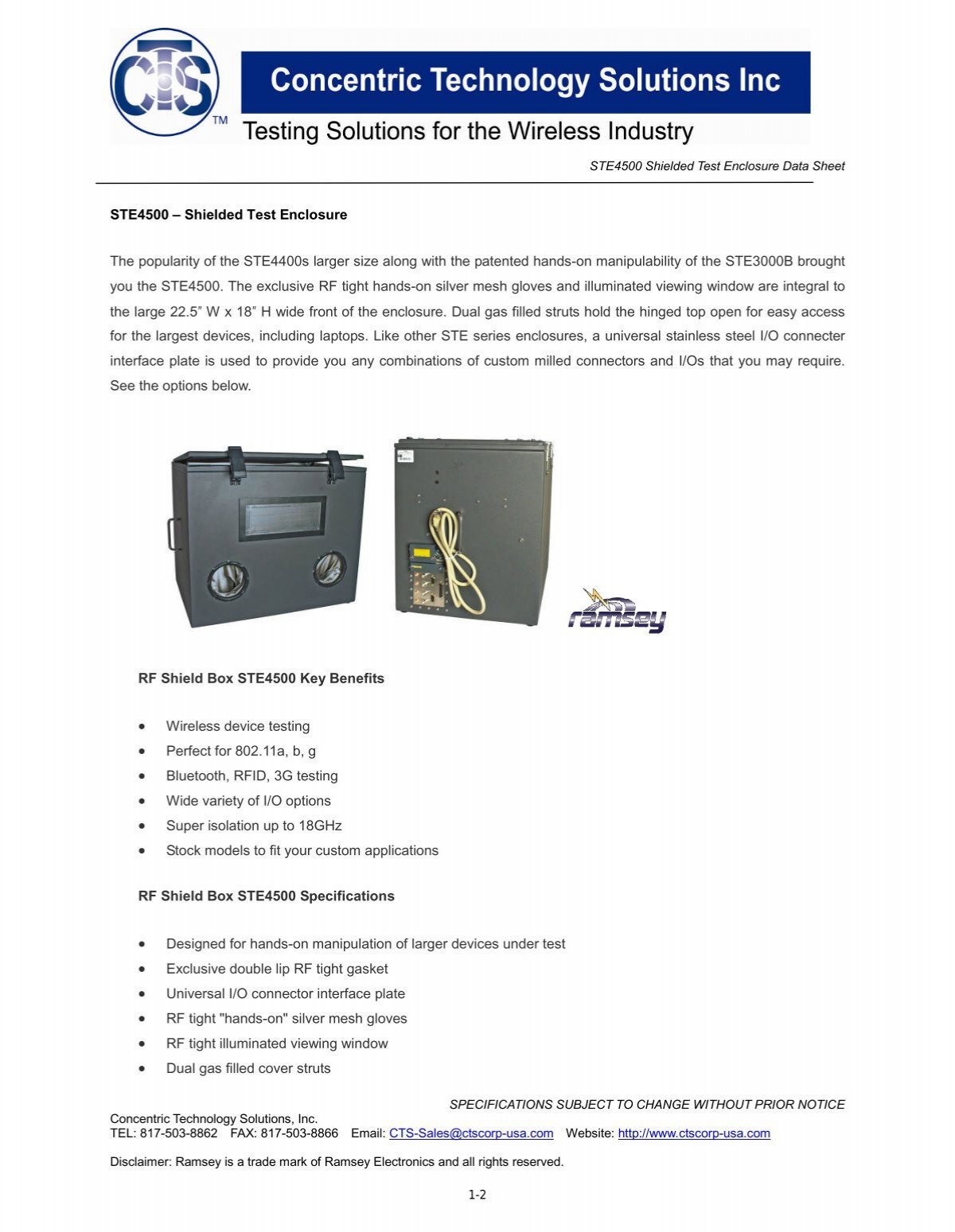 Download Data Sheet - RF Shield Box by Concentric Technology