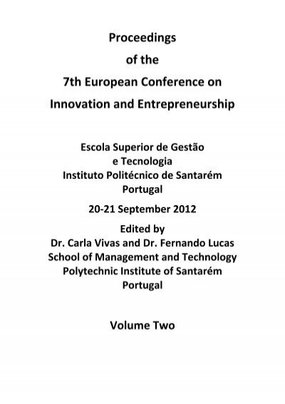 Women Entrepreneurs - Academic Conferences Limited