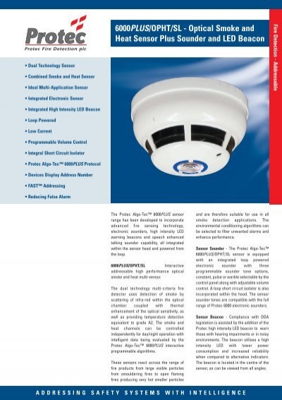 £60 Protec Optical Heat Sensor with Sounder Beacon 6000PLUS/OPHT/SL 
