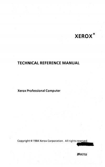 TECHNICAL REFERENCE MANUAL - Index of