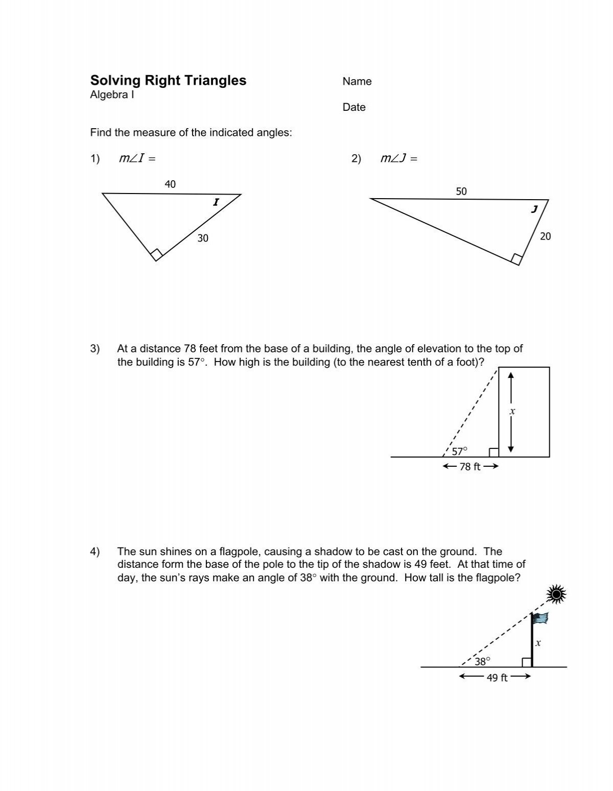 right-triangle-trig-word-problems