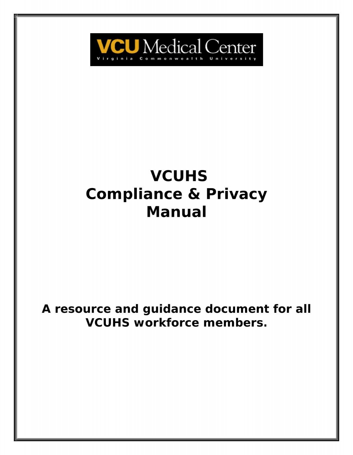 Vcu Health System Organizational Chart