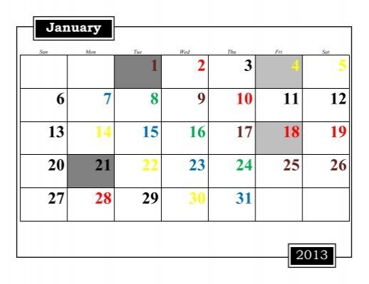 Nalc Color Coded Calendar 2022 To Download A Printable Monthly Calendar In ... - Nalc Branch 908
