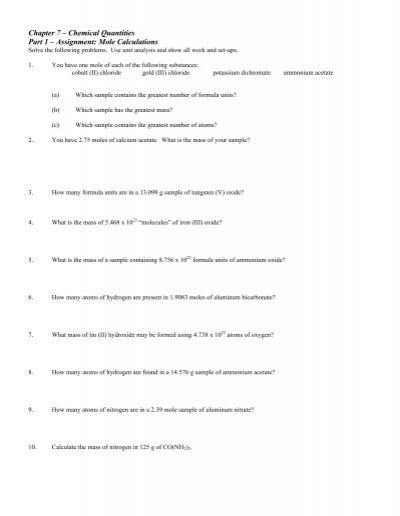 chemistry chapter 7 homework answers