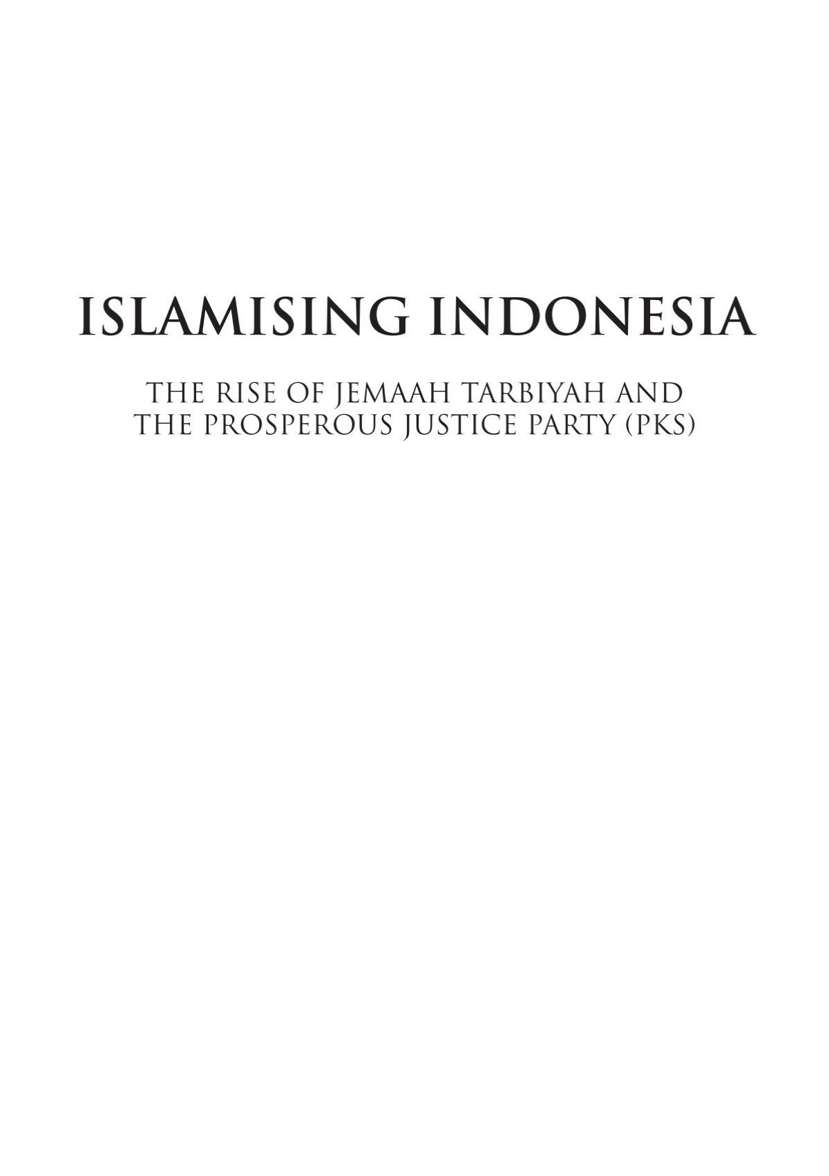 Islamising Indonesia Web Personal Dosen Universitas Indonesia