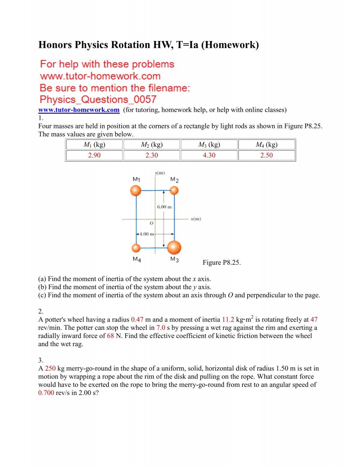 webassign homework answers physics