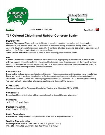 737 Colored Chlorinated Rubber Concrete Sealer Brock White