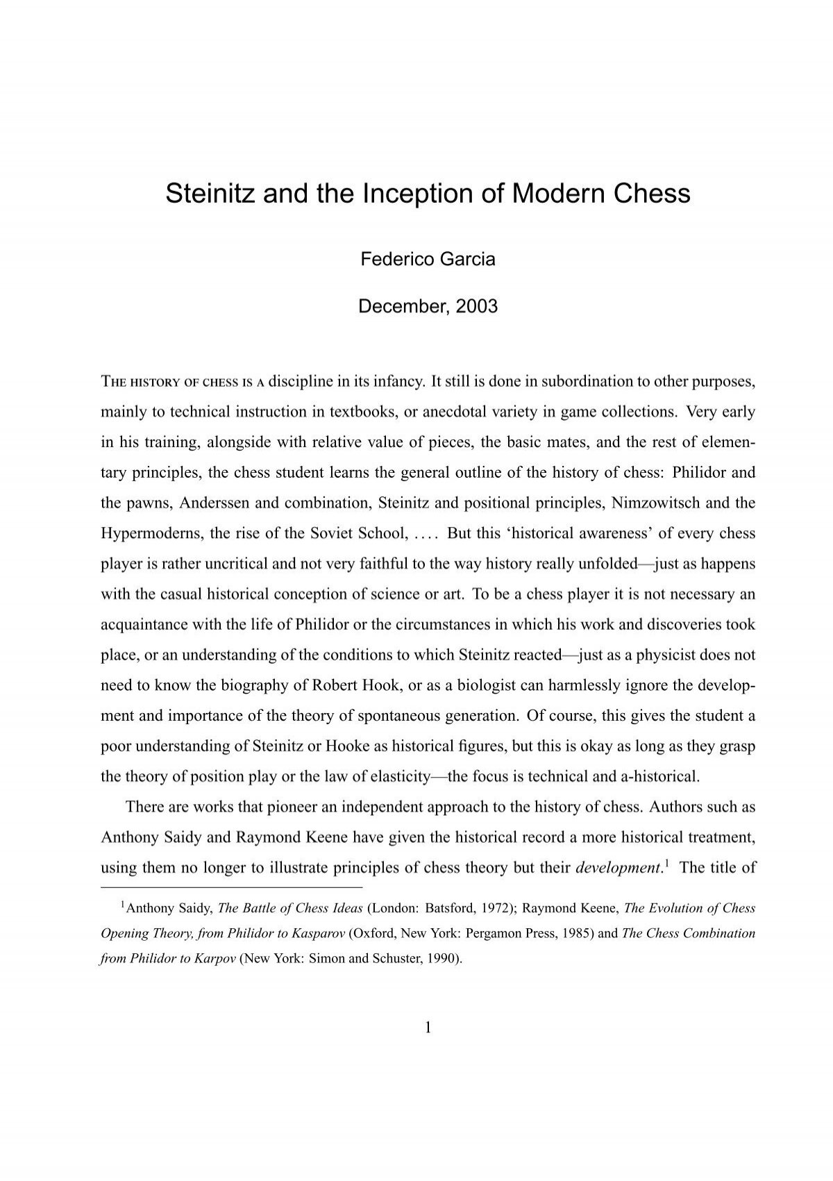 The Chess Combination from Philidor to Karpov: Keene, Raymond D