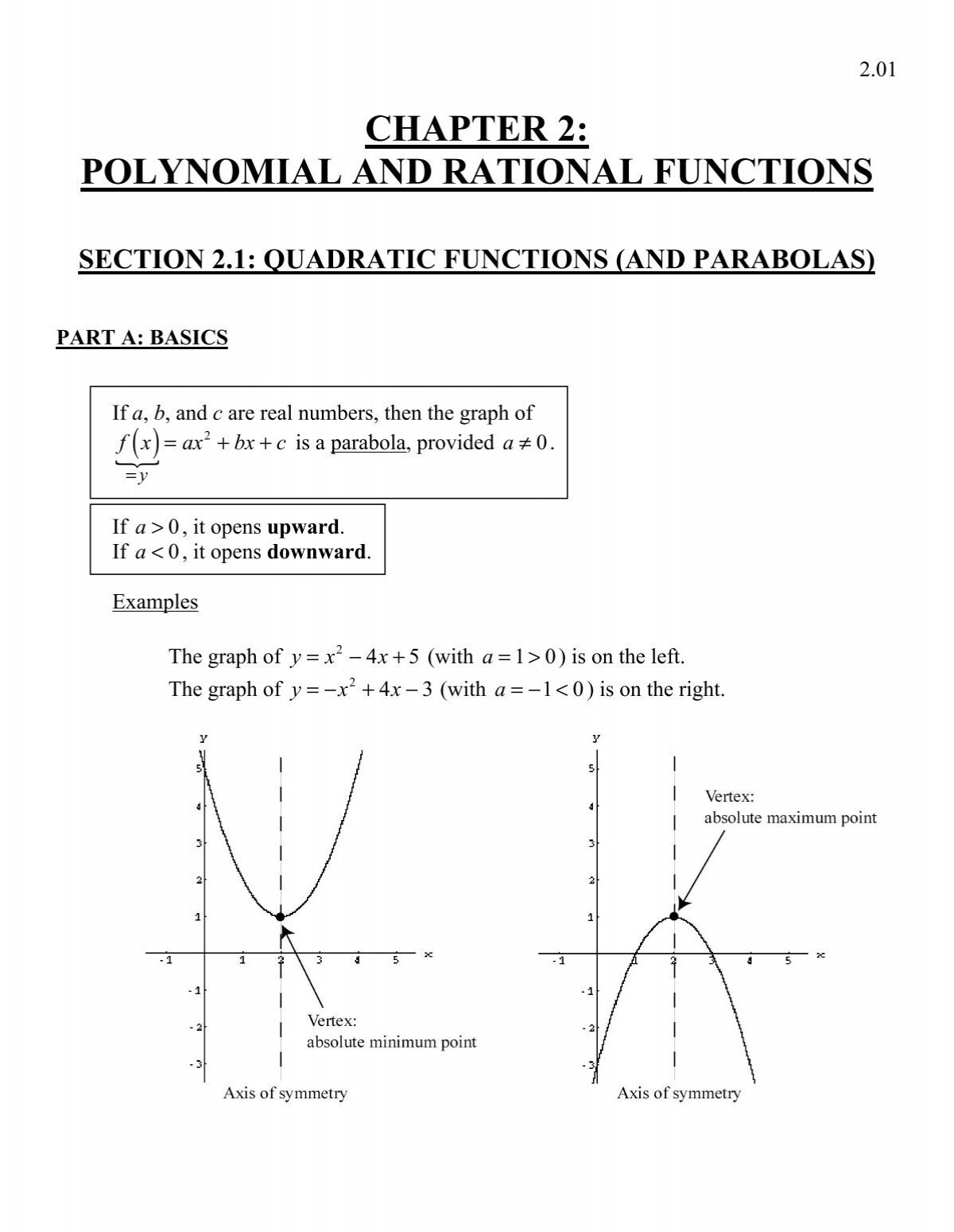 Chapter 2 Polynomial And Rational Functions Kkuniyuk Com