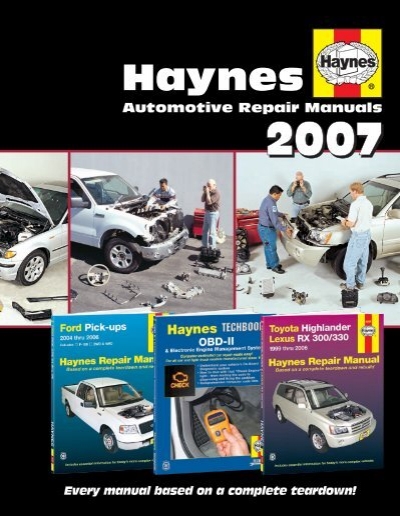 Repair Manual-Base Haynes 25020 