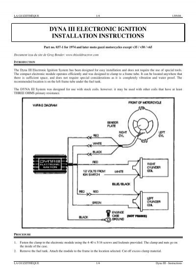 Dyna Iii Instructions, Suzuki Bandit 600 Ignition Wiring Diagram Pdf