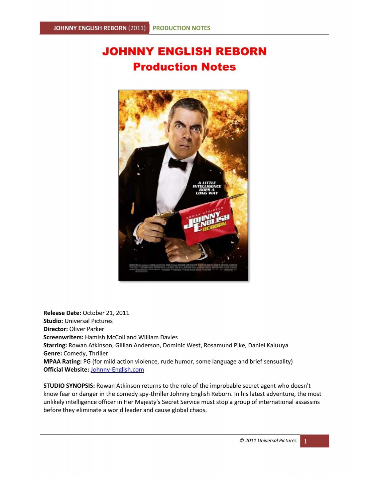 Pdf Production Notes Visual Hollywood