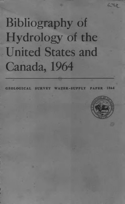 Bibliography of Hydrology of the United States and - the USGS