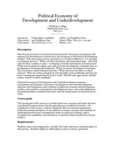 concept of development and underdevelopment