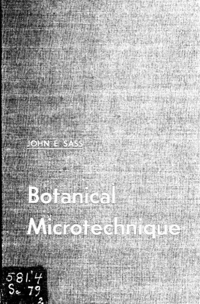 Botanical Microtechnique Geppe Net
