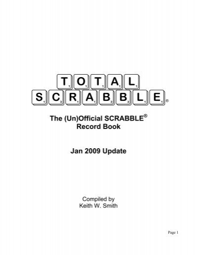 Total SCRABBLE® - Cross-Tables