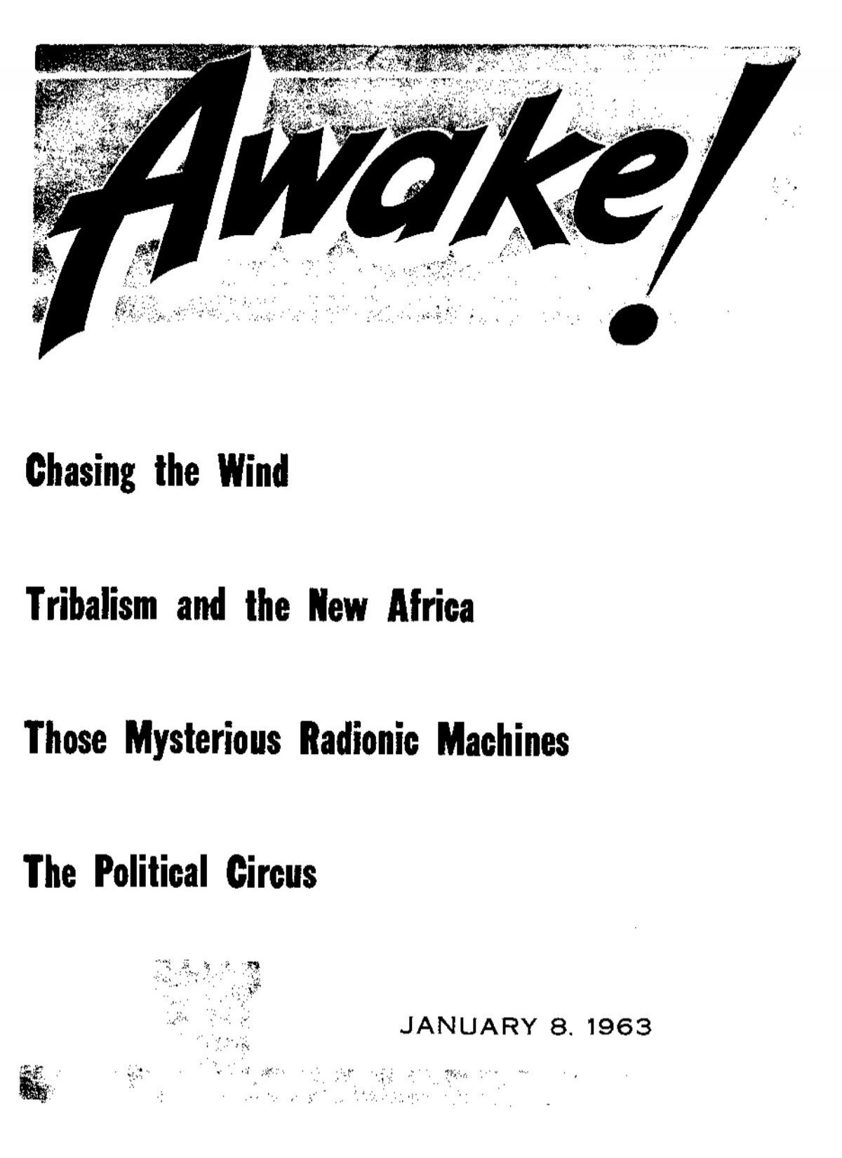 1963 Awake! - Watchtower Archive
