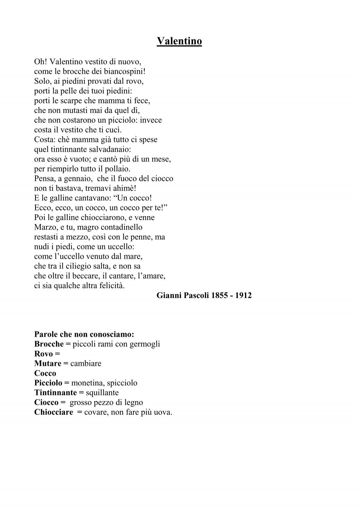 fond skovl musikkens Poesia Valentino - casieresalvatore.it