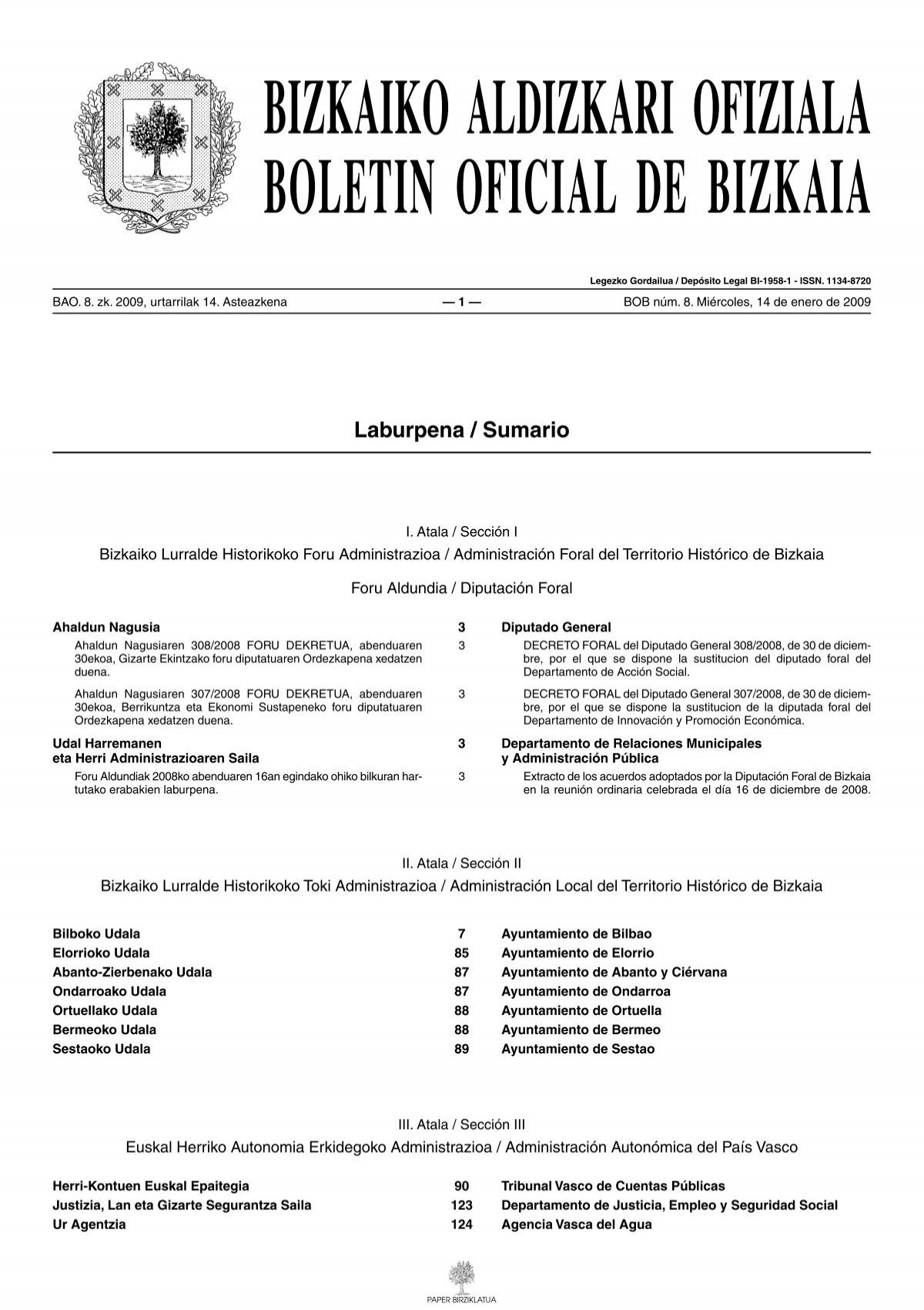 Bizkaiko Aldizkari Ofiziala Boletin Oficial De Bizkaia