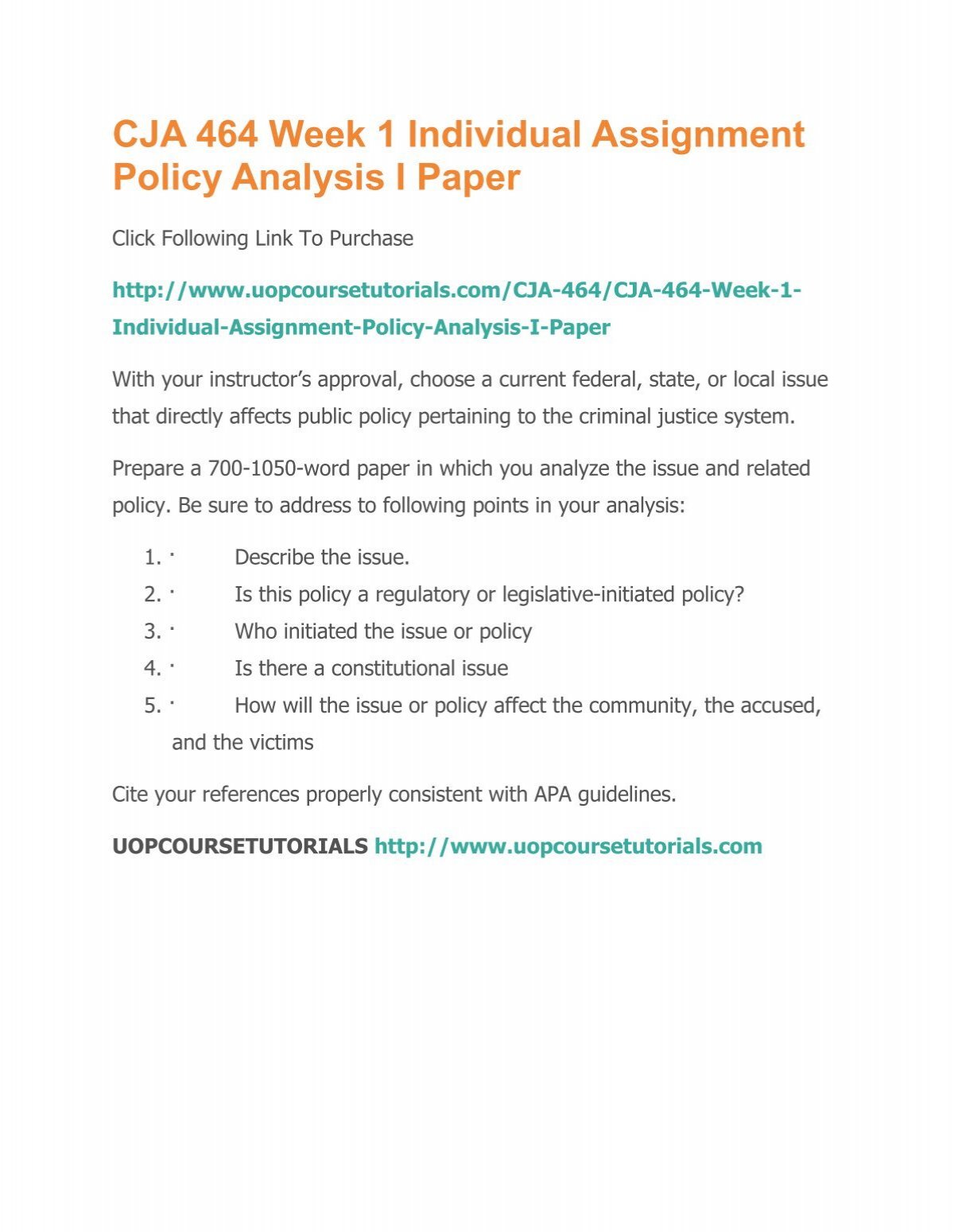 policy assignment guide