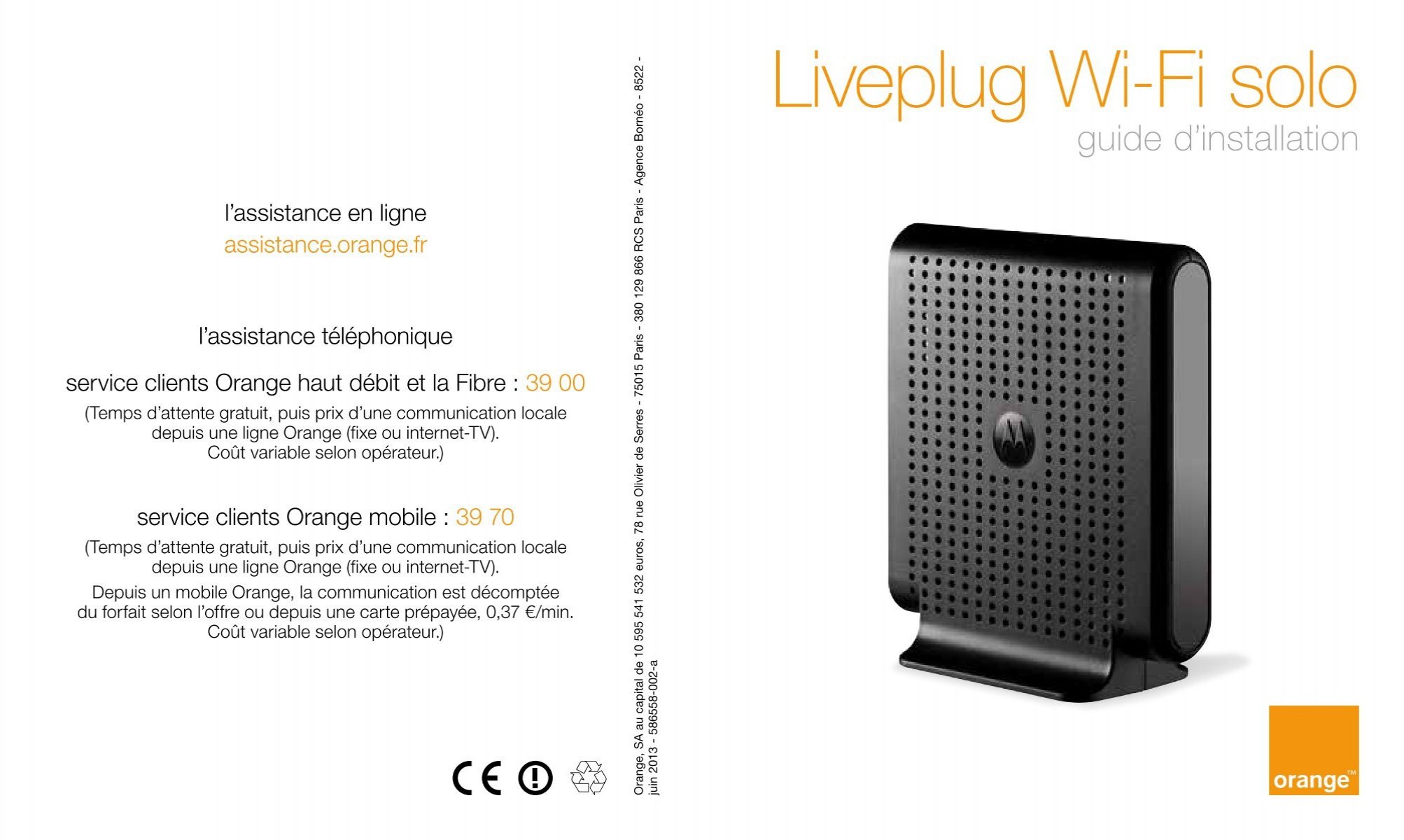 Problème Liveplug Wifi solo (orange)