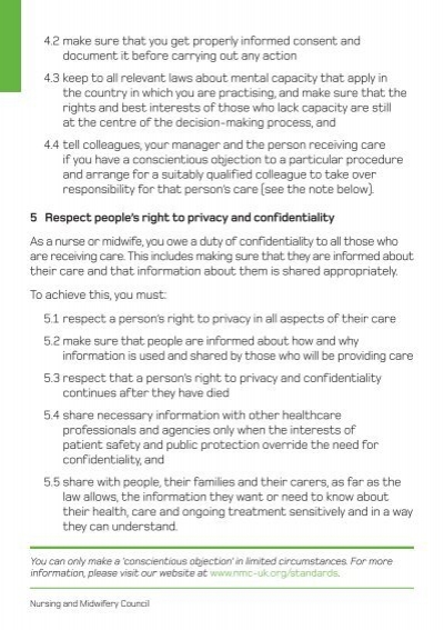 nmc code of conduct confidentiality