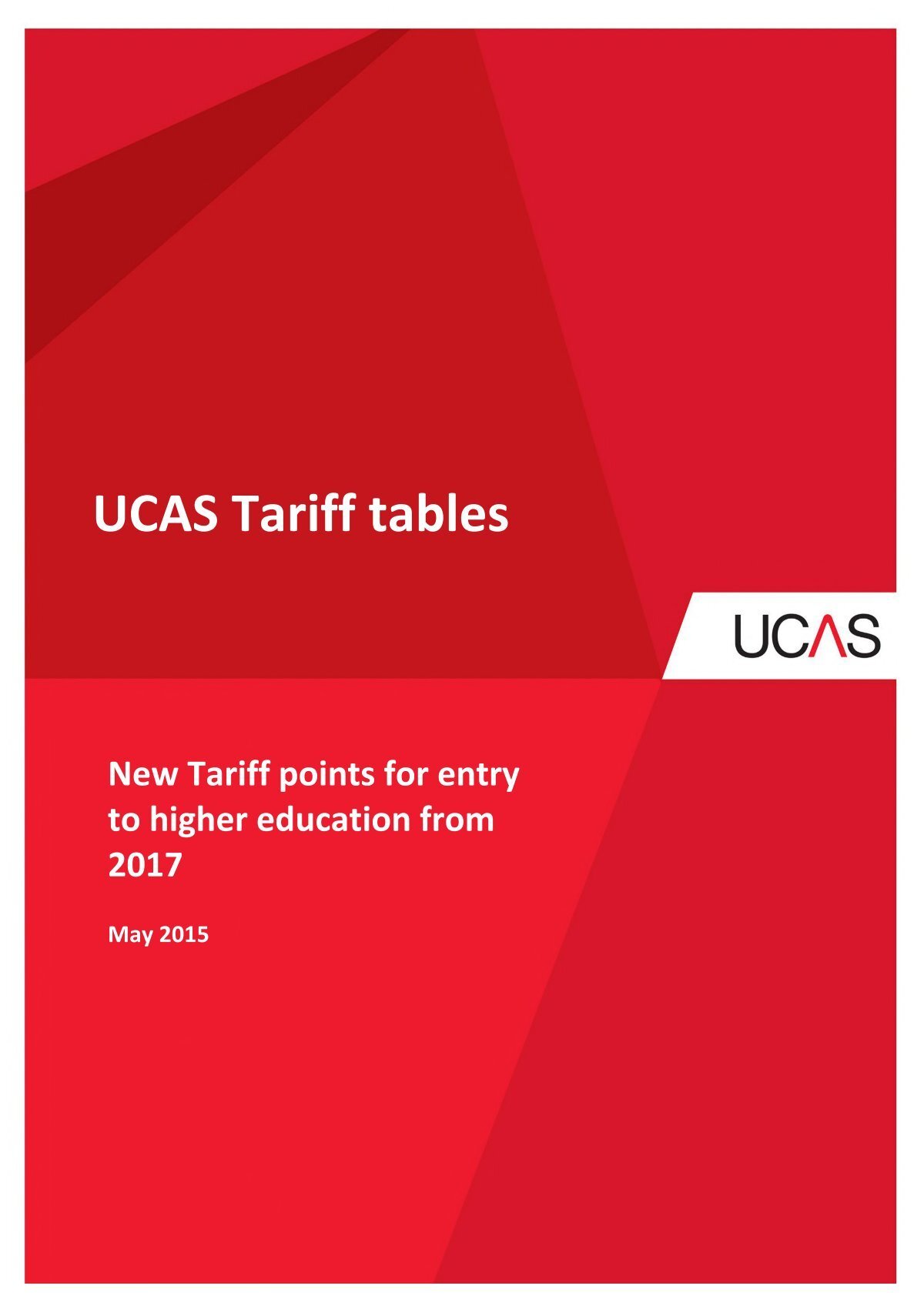 Ucas Tariff Tables