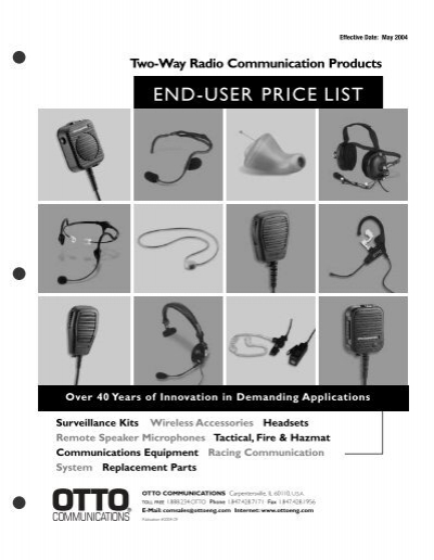 Otto V1-10305 Earphone 3.5mm for Pro Series Speaker Mic NICE 