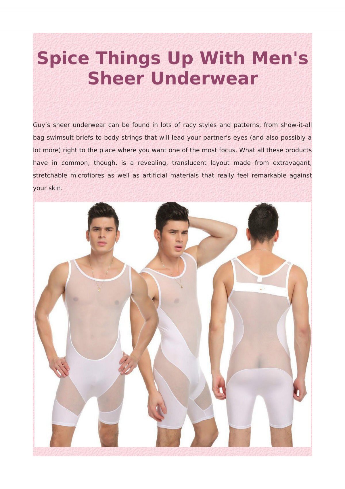 Spice Things Up With Men's Sheer Underwear