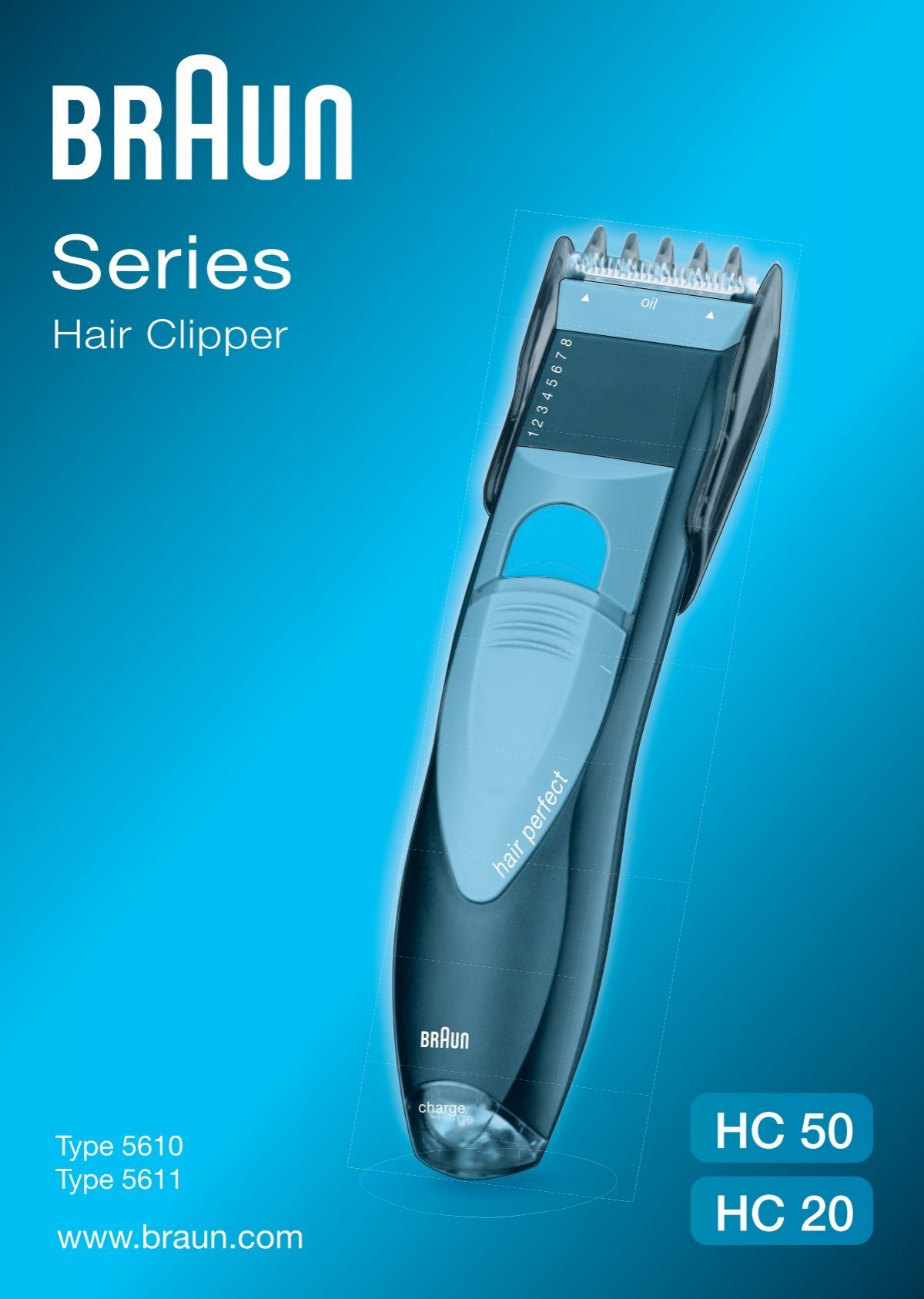 Braun HC50 - HC50, HC20, Hair Clipper/Hair Perfect Manual (UK