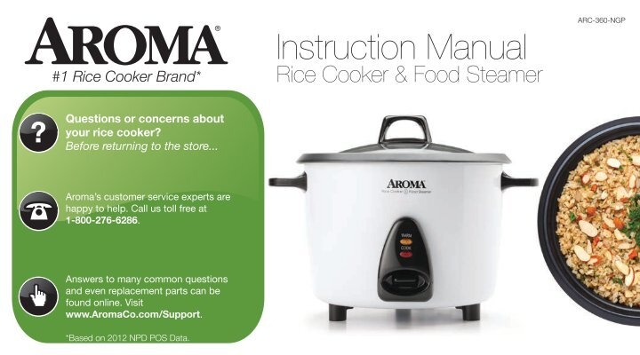 Aroma Housewares 20-Cup Rice Cooker & Food Steamer Arc-360-ngp
