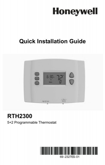 Honeywell Programmable Thermostat Rth2300b Wiring Diagram - Wiring View