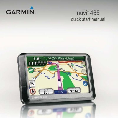 Garmin nuvi 465LMT - Quick Start Manual