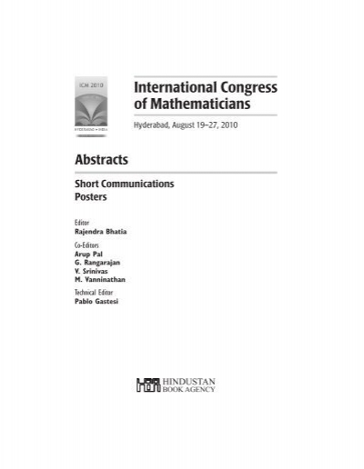 Abstract (PDF) - ICM 2010