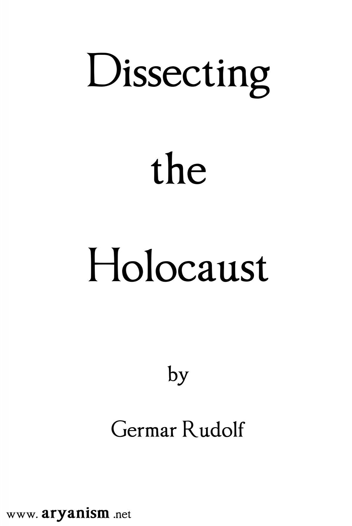 Dissecting the Holocaust Balder.org - Denmark