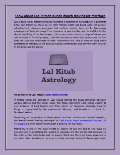Vedic astrology kundali match making