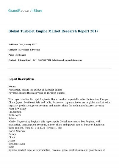 Research papers on turbojet engines
