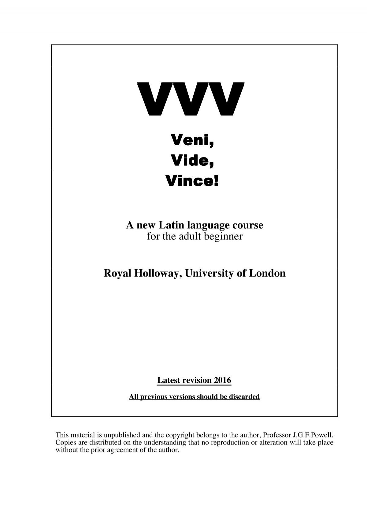 How to Pronounce Veni Vidi Vici? (CORRECTLY) 